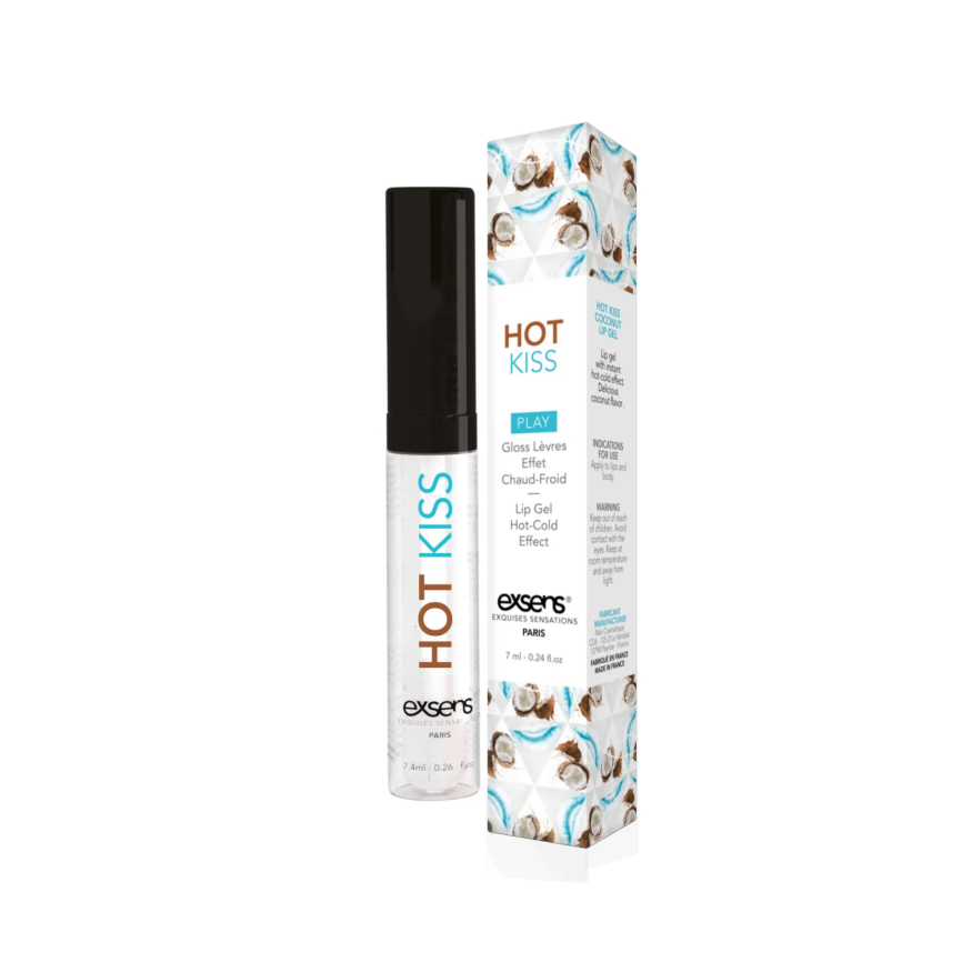 Стимулювальний блиск для губ EXSENS Coconut Hot Kiss 7 мл, зігріває та охолоджує  фото 4