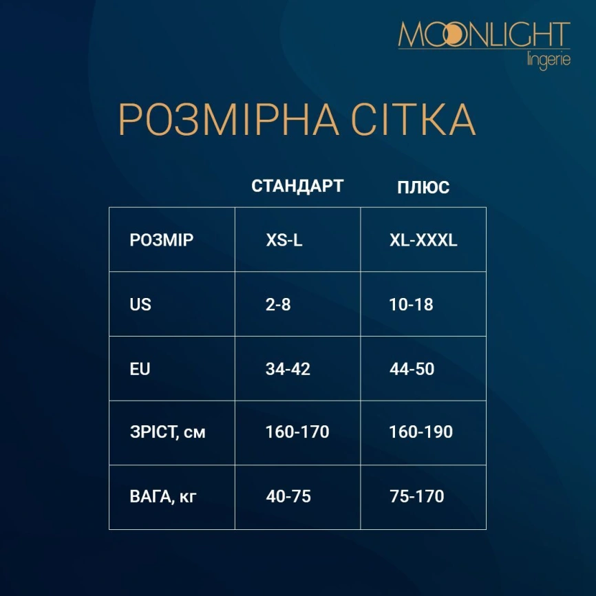 Платье-бодистокинг Moonlight Plus Model 10 XL-XXXL Black фото 6