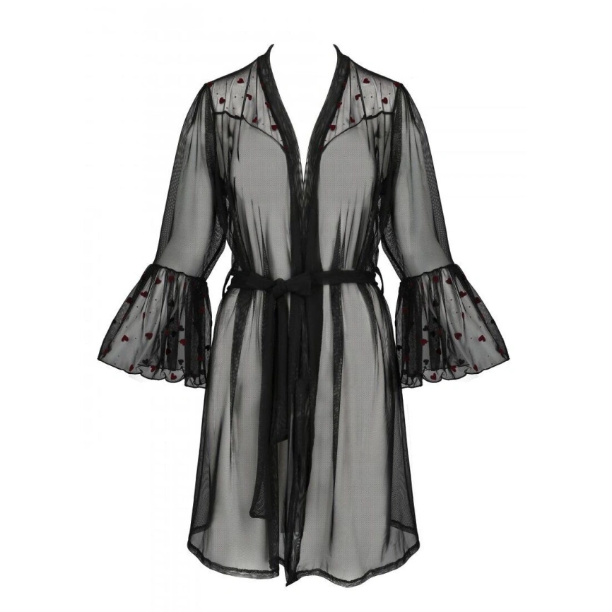 Воздушный пеньюар Passion LOVELIA PEIGNOIR L/XL, black фото 12