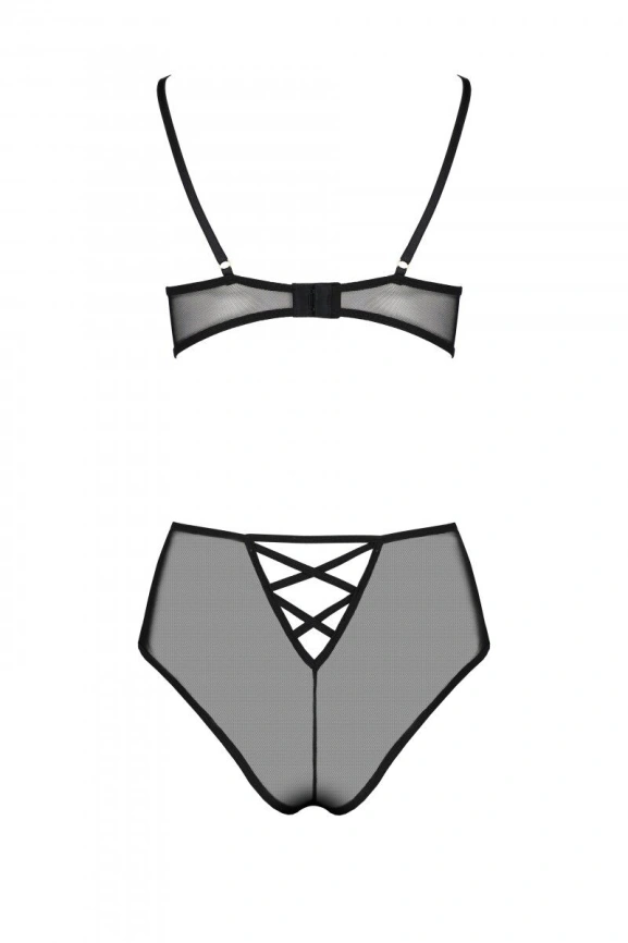 Эротический комплект с рисунком Passion LOVELIA BIKINI L/XL, black фото 6