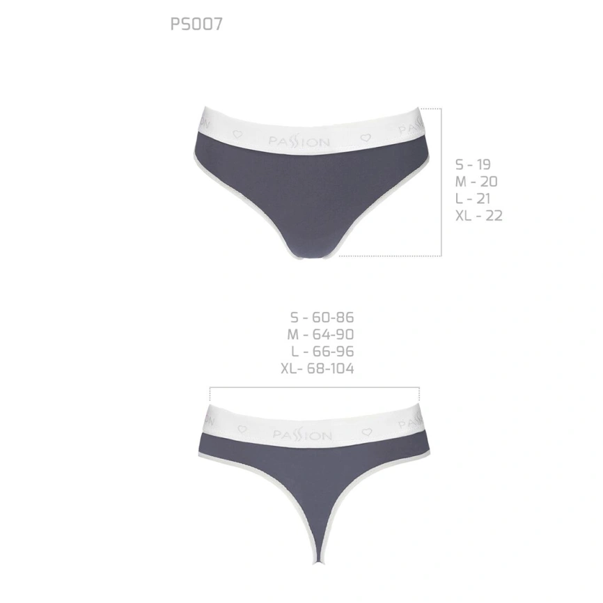 Спортивные трусики-стринги Passion PS007 PANTIES S, dark grey фото 10