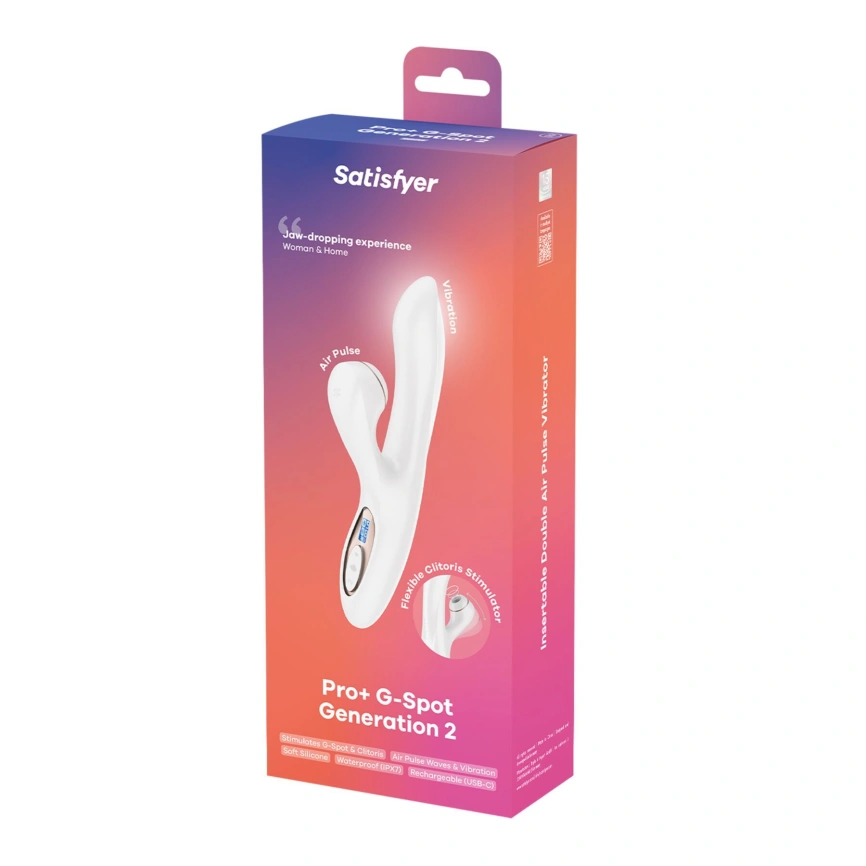 Вакуумный вибратор-кролик Satisfyer Pro+ G-Spot Generation 2 Wihte (мятая упаковка!!!) фото 9