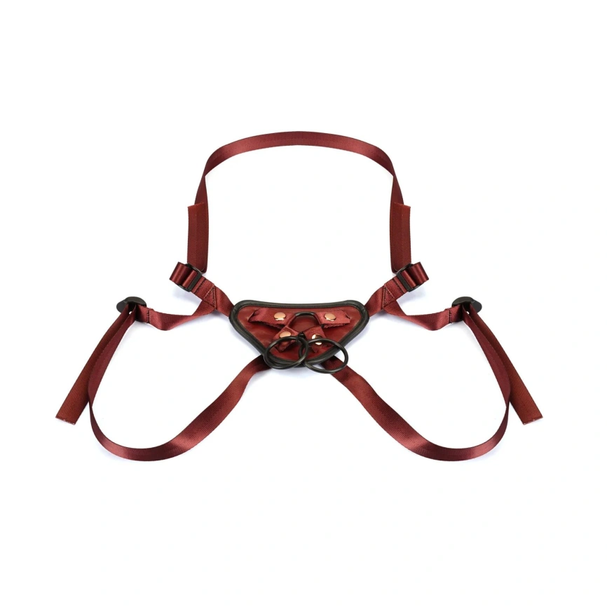 Трусики для страпона Liebe Seele Wine Red Strap-on Harness фото 1