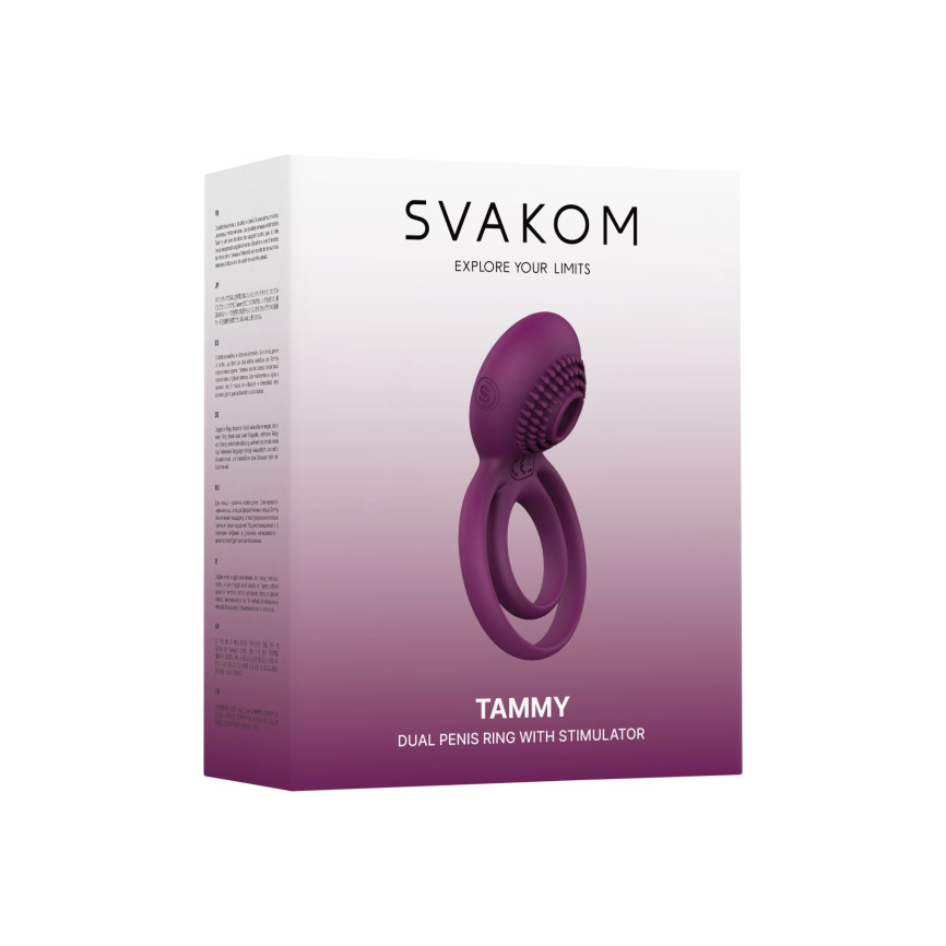 Подвійне ерекційне кільце з вібрацією Svakom Tammy Violet фото 8