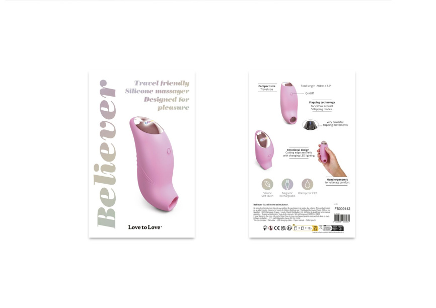 Вакуумний кліторальний стимулятор Love To Love BELIEVE R – PINK PASSION фото 6