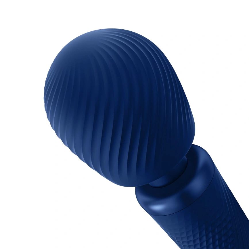 Вибромассажер Fun Factory VIM Vibrating Wand midnight blue, супермощный и легкий, до 6 часов работы фото 6