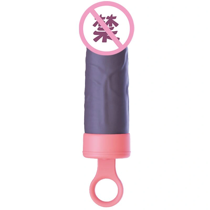 Вибратор CuteVibe Teddy Pink (Black Dildo), реалистичный вибратор под видом мороженого фото 3