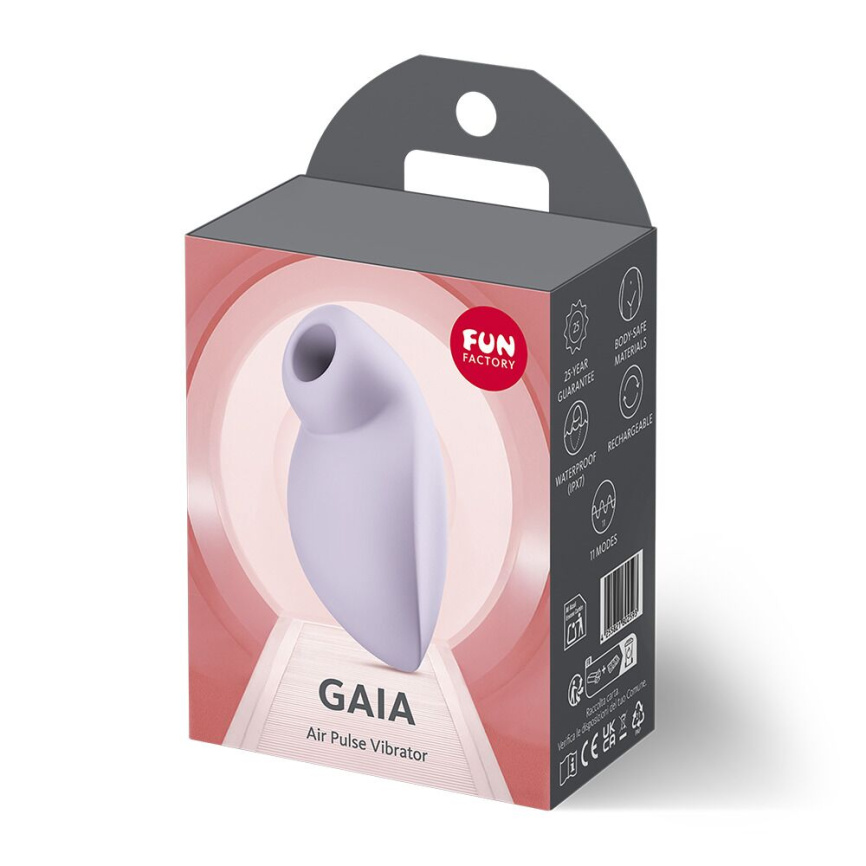 Вакуумний стимулятор Fun Factory Gaia Purple, 11 режимів роботи, перезаряджуваний фото 9