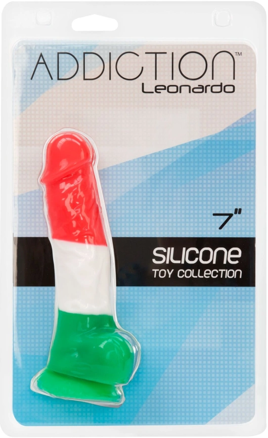 Цветной фаллоимитатор ADDICTION - LEONARDO - 7" - 3 COLOURS, 17,8 см, силикон фото 5