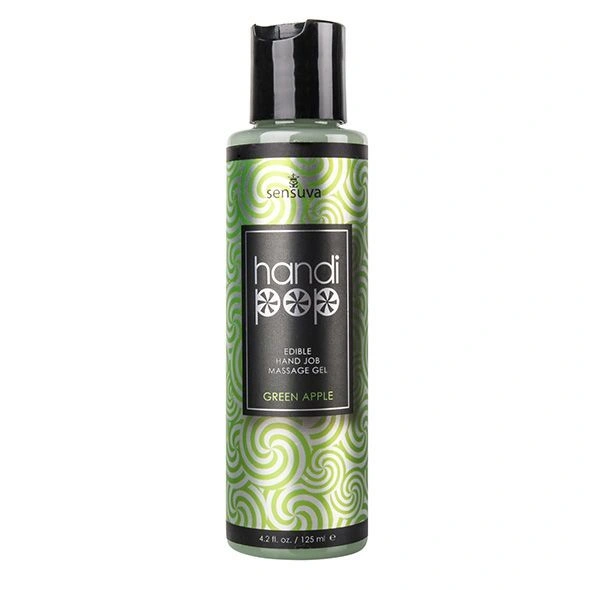 Вкусный гель для изысканных мануальных и оральных ласк Sensuva - Handipop Green Apple (125 мл) фото 1