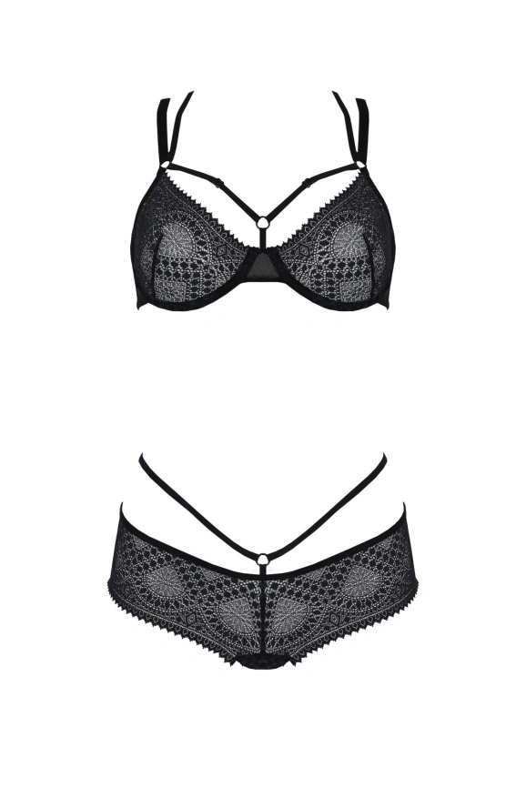 Комплект Passion DROSERA BIKINI black, L/XL, бюстгальтер и трусики-кюлоты фото 3