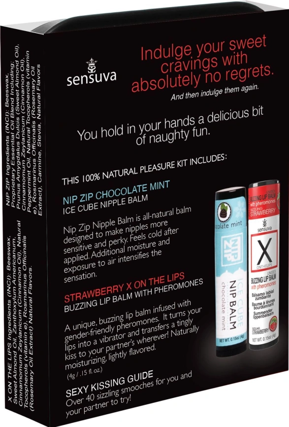 Подарочный набор Sensuva Lips & Nips Pleasure Kit - Chocolate Strawberry 2 x 4г фото 2