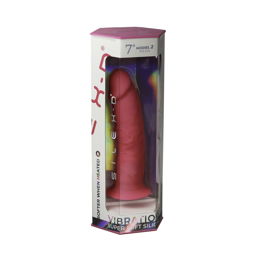Фалоімітатор з вібрацією SilexD Henry Vibro Pink (MODEL 2 size 7in) + LRS, діаметр 4,4 см фото 9