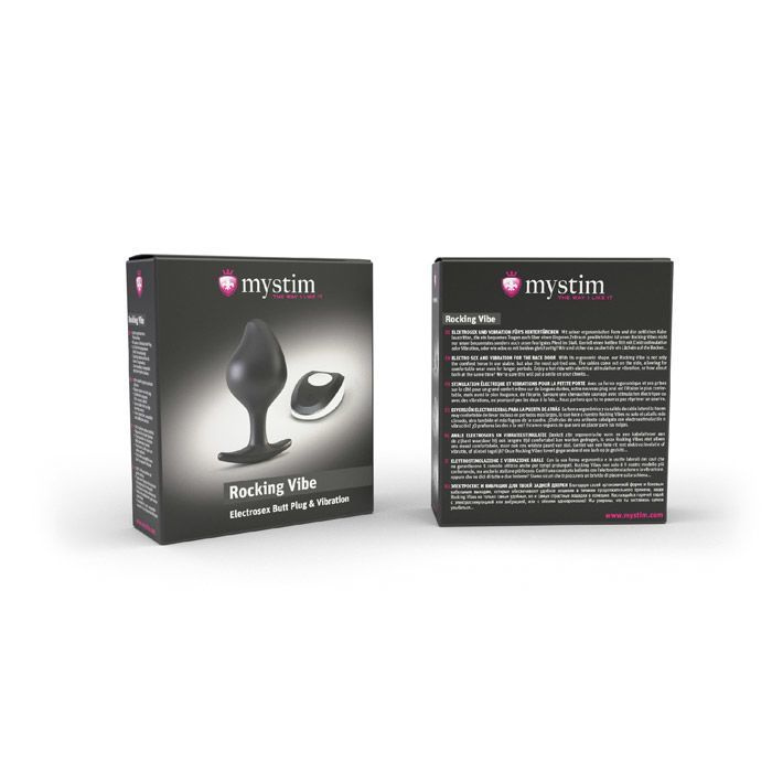 Силіконова анальна пробка Mystim Rocking Vibe з вібрацією і пультом для електростимулятора, 3,7 см фото 5