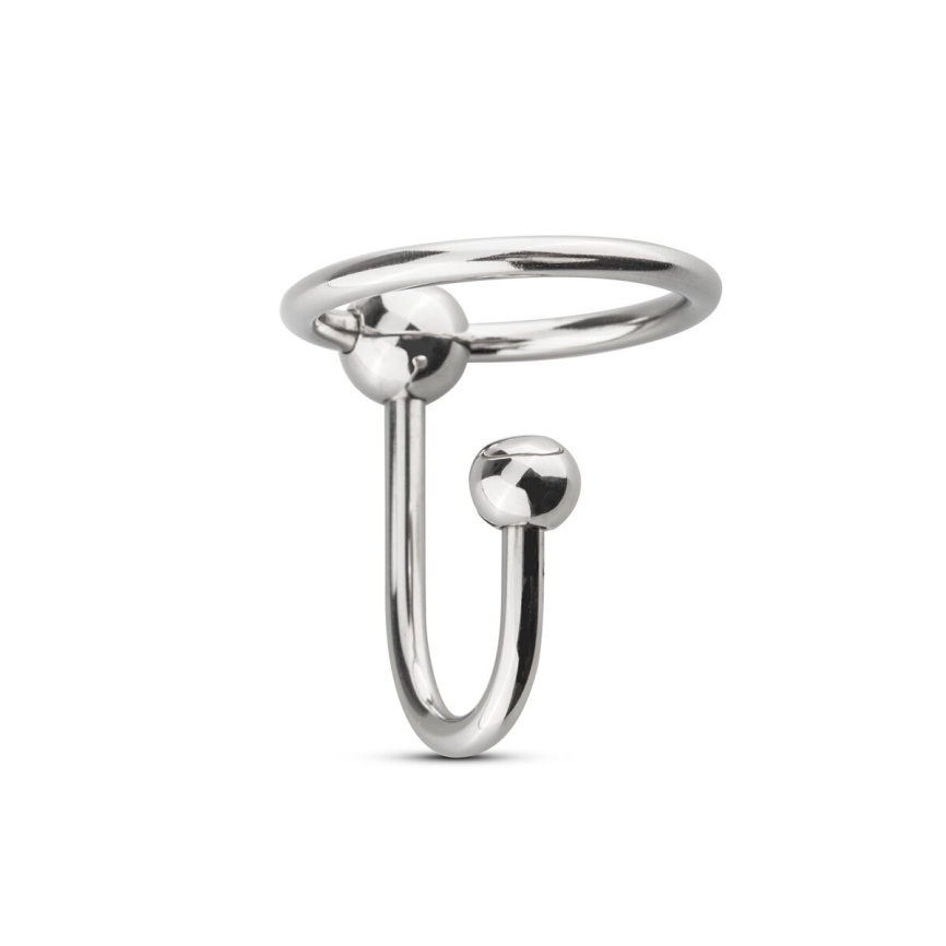 Уретральна вставка з кільцем Sinner Gear Unbendable - Sperm Stopper Solid, діаметр кільця 3,2см фото 2
