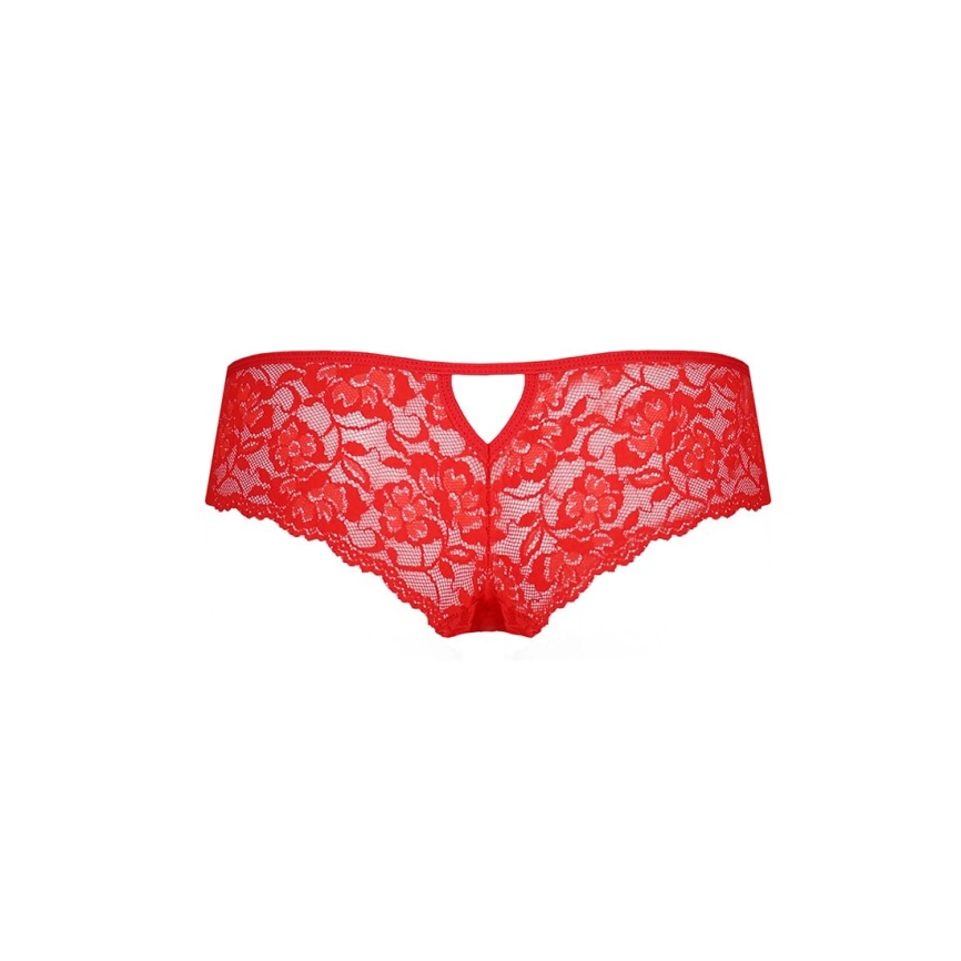 Трусики-бразилиана из цветочного кружева Passion RAJA THONG XXL/XXXL, red фото 12
