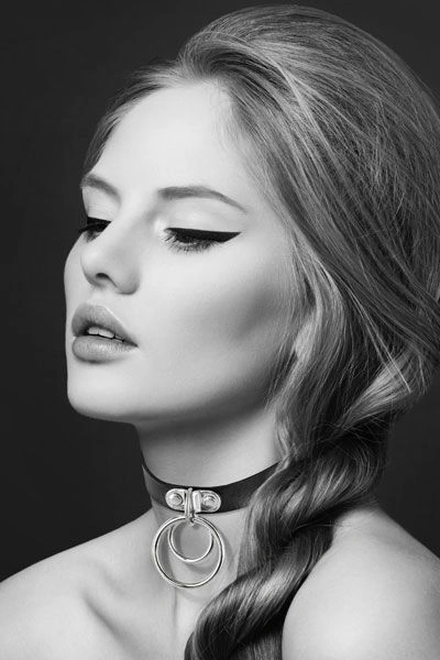 Чокер с двумя кольцами Bijoux Pour Toi - TWO RINGS, экокожа фото 1