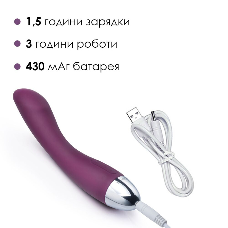 Вібратор для точки G з інтелектуальним режимом Svakom Amy Violet фото 4