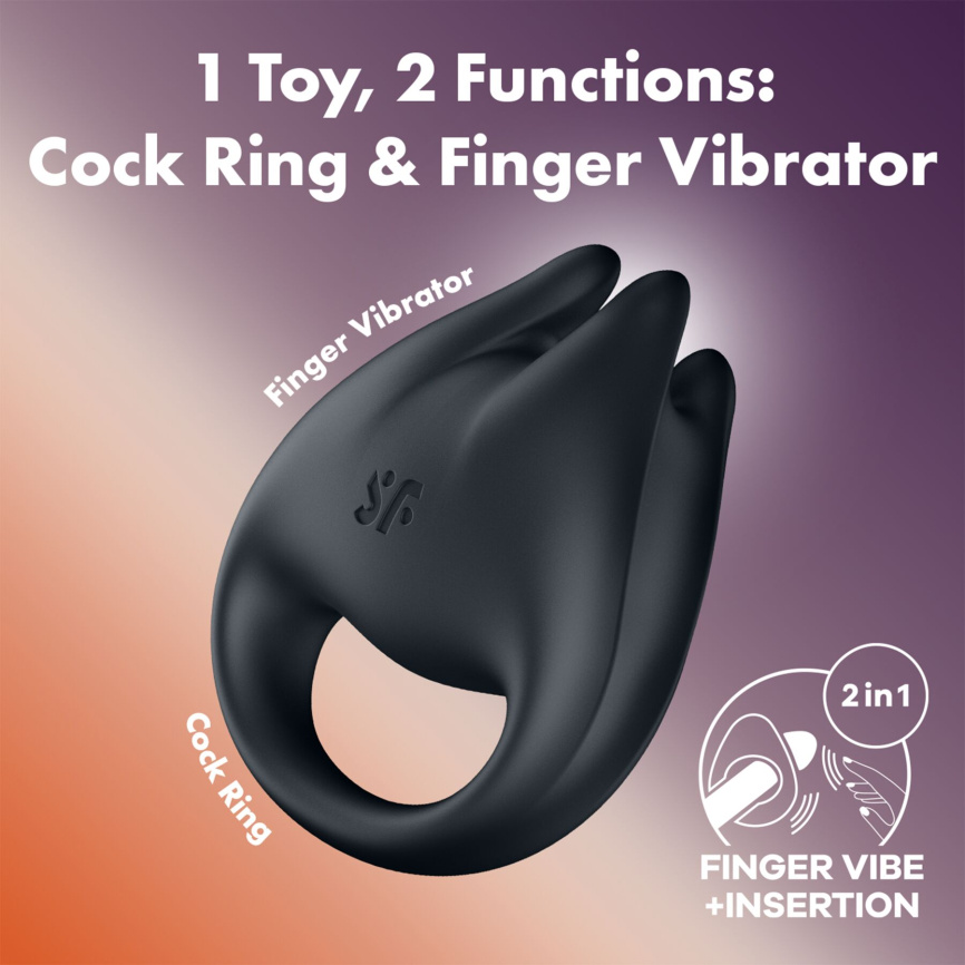 Вібратор на палець та ерекційне кільце 2в1 Satisfyer Perfect Pair 1 фото 7