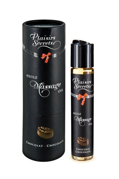Масажна олія Plaisirs Secrets Chocolate (59 мл) з афродизіаками, їстівна, подарункове паковання фото 1