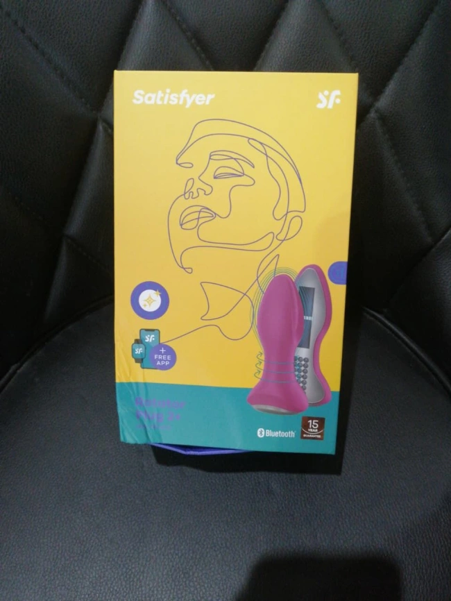 Анальная смарт вибропробка с жемчужным массажем Satisfyer Rotator Plug 2+ Violet (мятая упаковка!!!) фото 2