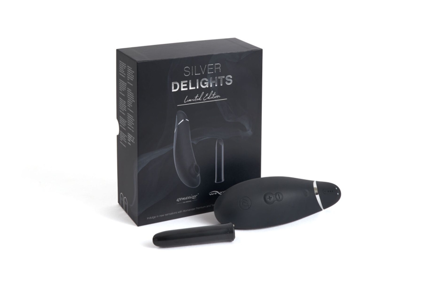 Преміальний подарунковий набір Silver Delights Collection: Womanizer Premium та We-Vibe Tango фото 2
