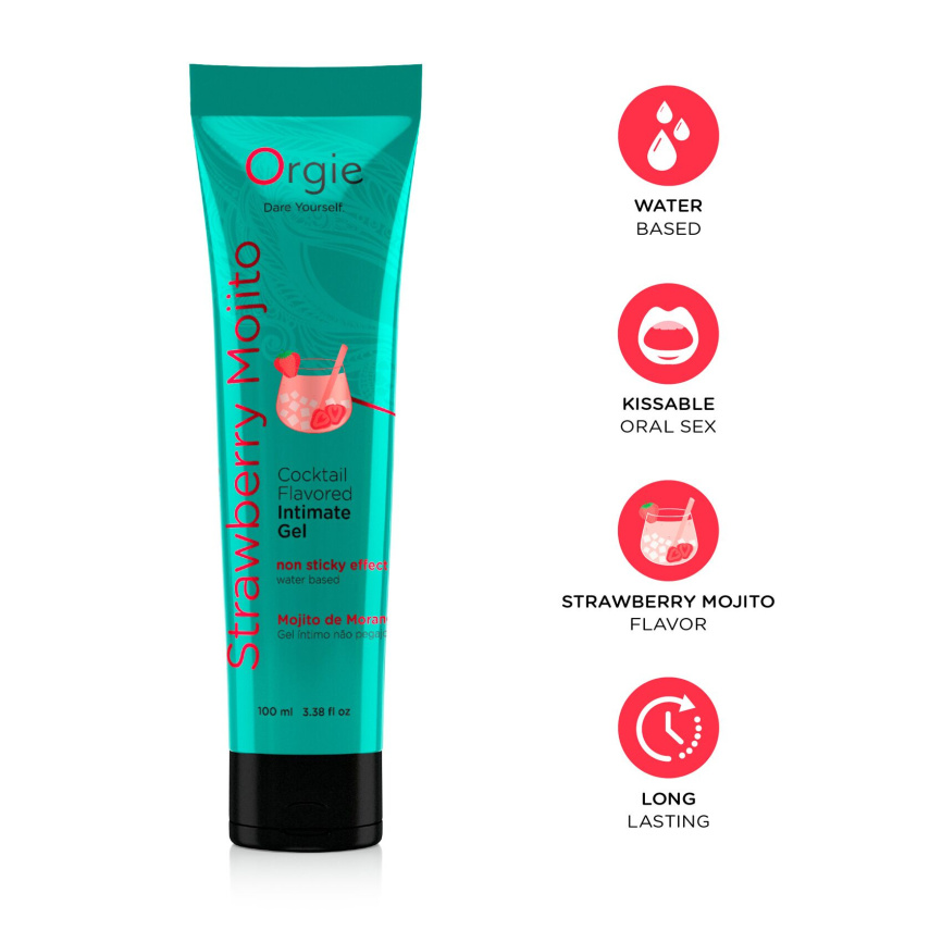Лубрикант на водній основі Orgie Lube Tube Strawberry Mojito, 100 мл фото 3