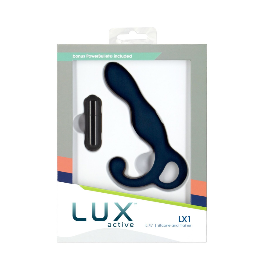 Масажер простати Lux Active LX1 Anal Trainer 5.75″, Dark Blue, віброкуля в комплекті фото 4