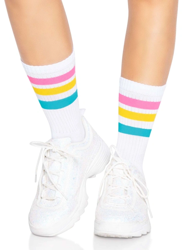 Носки женские в полоску Leg Avenue Pride crew socks Pansexual, 37–43 размер фото 3