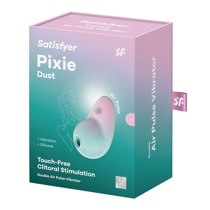Вакуумний стимулятор з вібрацією Satisfyer Pixie Dust Mint/Pink фото 6