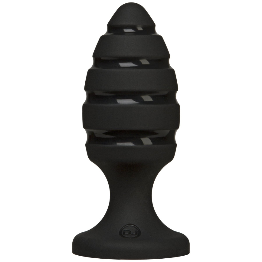 Анальний плаг зі спіральним каналом Doc Johnson Platinum Premium Silicone — The Blast — Black фото 1