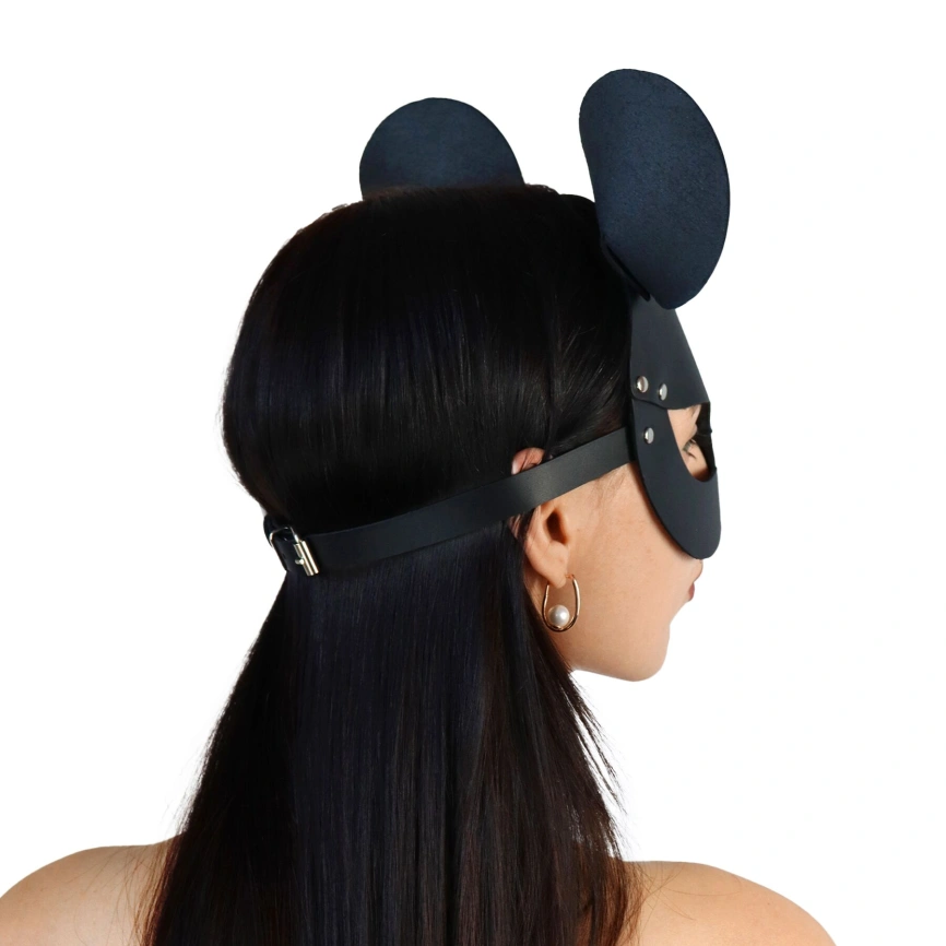Кожаная маска мышки Art of Sex - Mouse Mask, цвет Черный фото 2