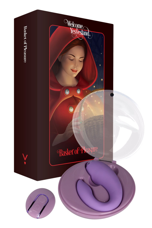 Вібратор для пар FairyGasm PleasureBerry violet, зарядний кейс, пульт ДК фото 8