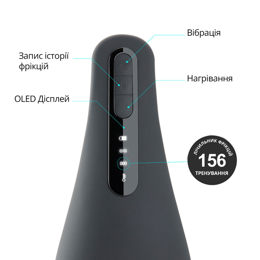 Мастурбатор Otouch AIRTURN 1, 7 режимів вібрації, 2 рівні підігріву, лічильник фрикцій фото 15