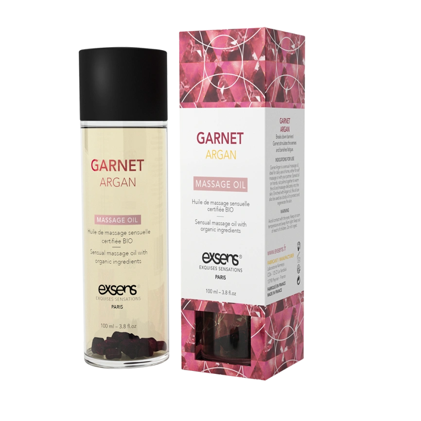 Массажное масло EXSENS Garnet Argan (чувственное с гранатом) 100мл, натуральное фото 1
