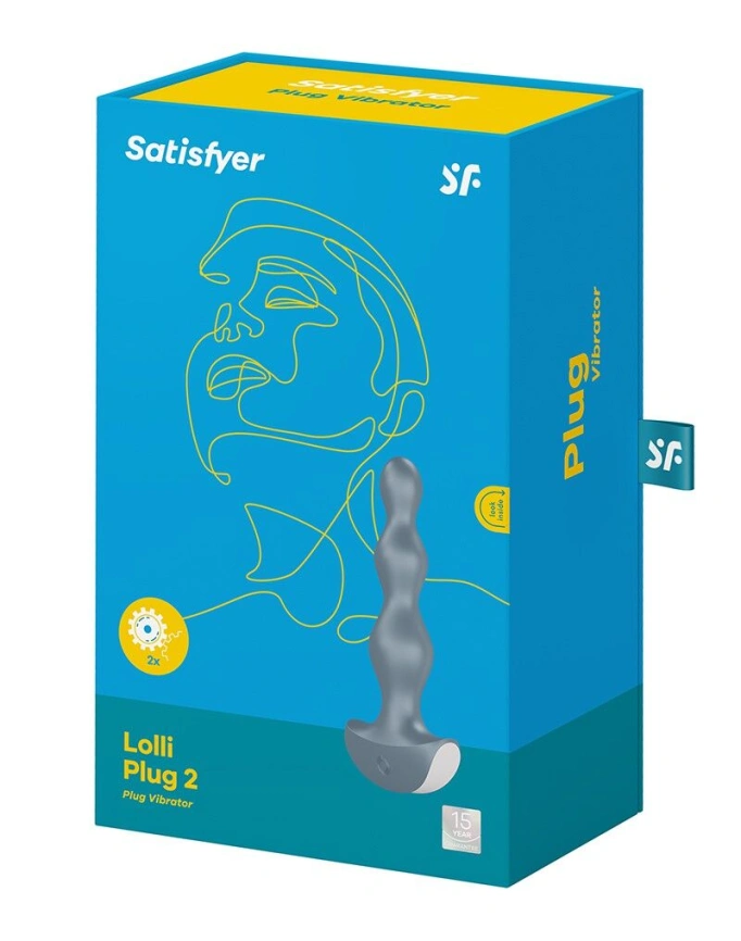 Анальный стимулятор-бусины с двумя моторами Satisfyer Lolli-Plug 2 Ice blue фото 6