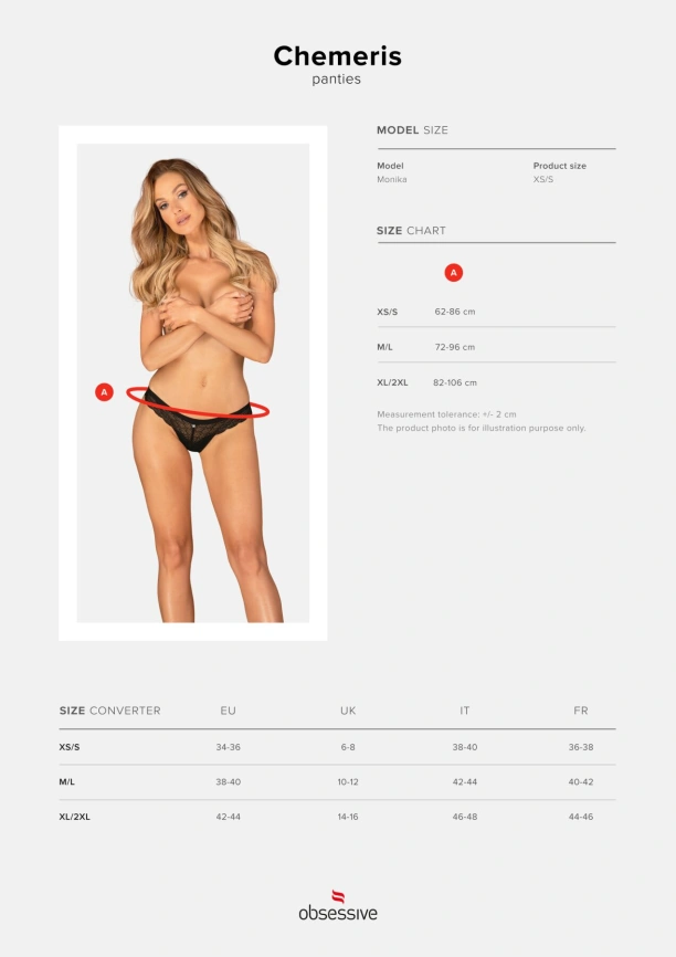 Трусики Obsessive Chemeris panties XS/S фото 7