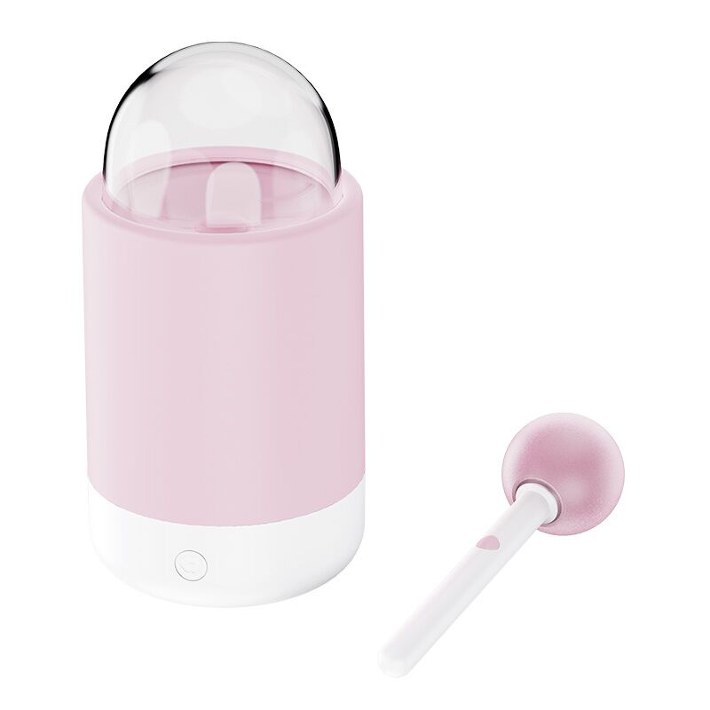 Вібратор-цукерка на паличці KISSTOY Pink Pop, зарядний кейс-нічник, 10 режимів вібрації фото 2