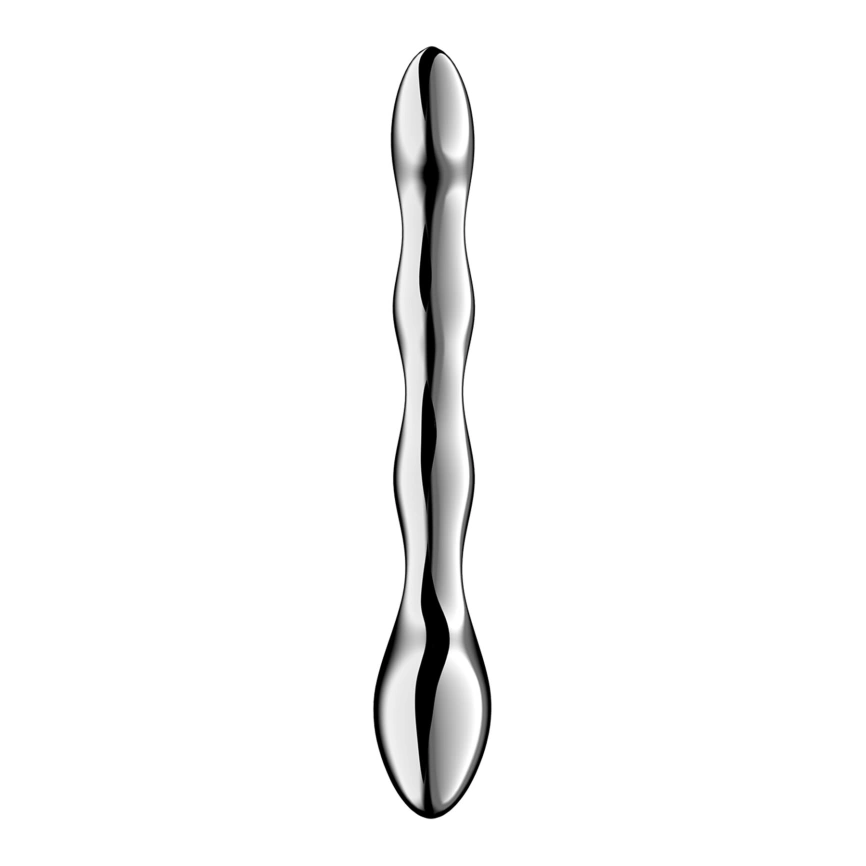 Металлический дилдо Satisfyer Cosmic Crest 2, двусторонний, можно нагревать и охлаждать фото 3