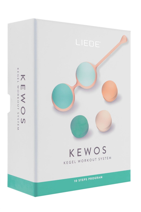 Вагінальні кульки Liebe Kewos — Peach/Mint, 5 кульок у комплекті, 15, 25, 35, 45 та 55 г фото 5