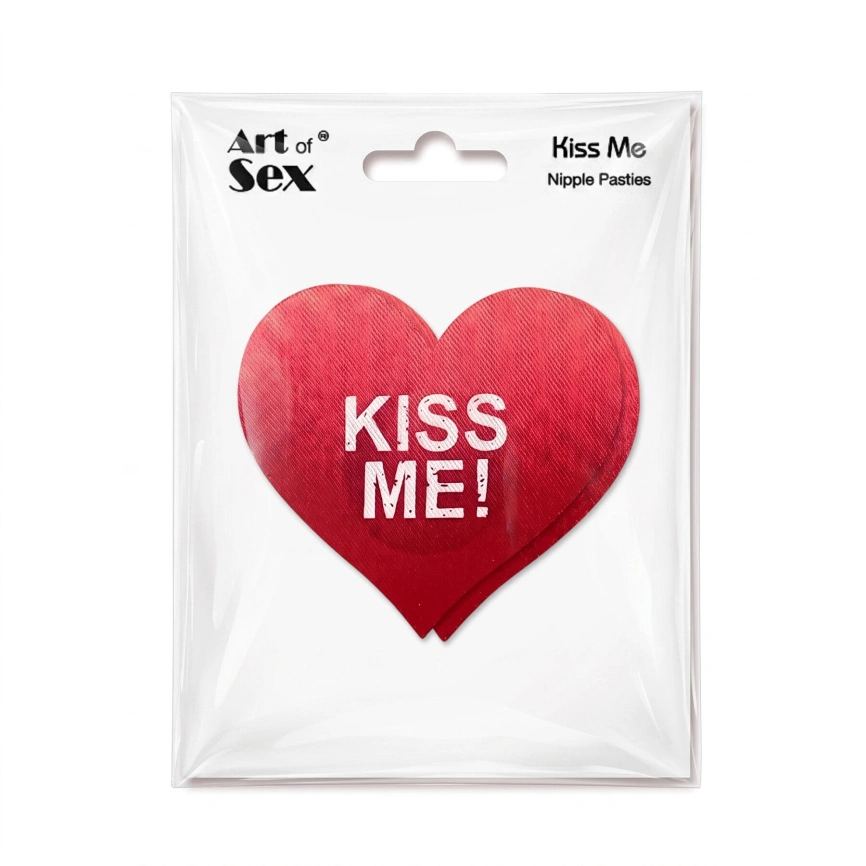 Пестис-сердечки Art of Sex - Kiss me, красный фото 3