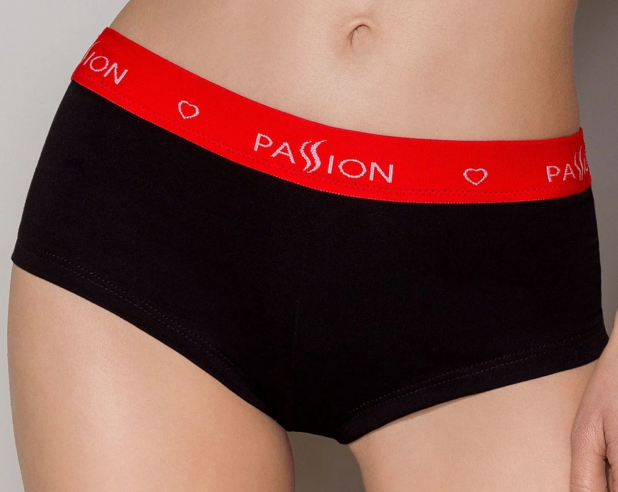 Трусики-шортики Passion PS003 PANTIES L, black фото 1