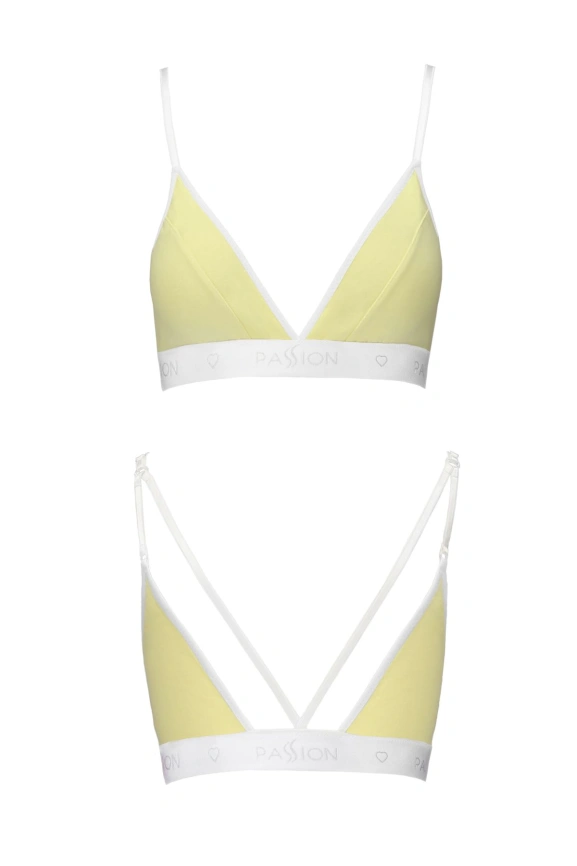 Спортивный топ с двойными бретелями Passion PS007 TOP L, yellow фото 4