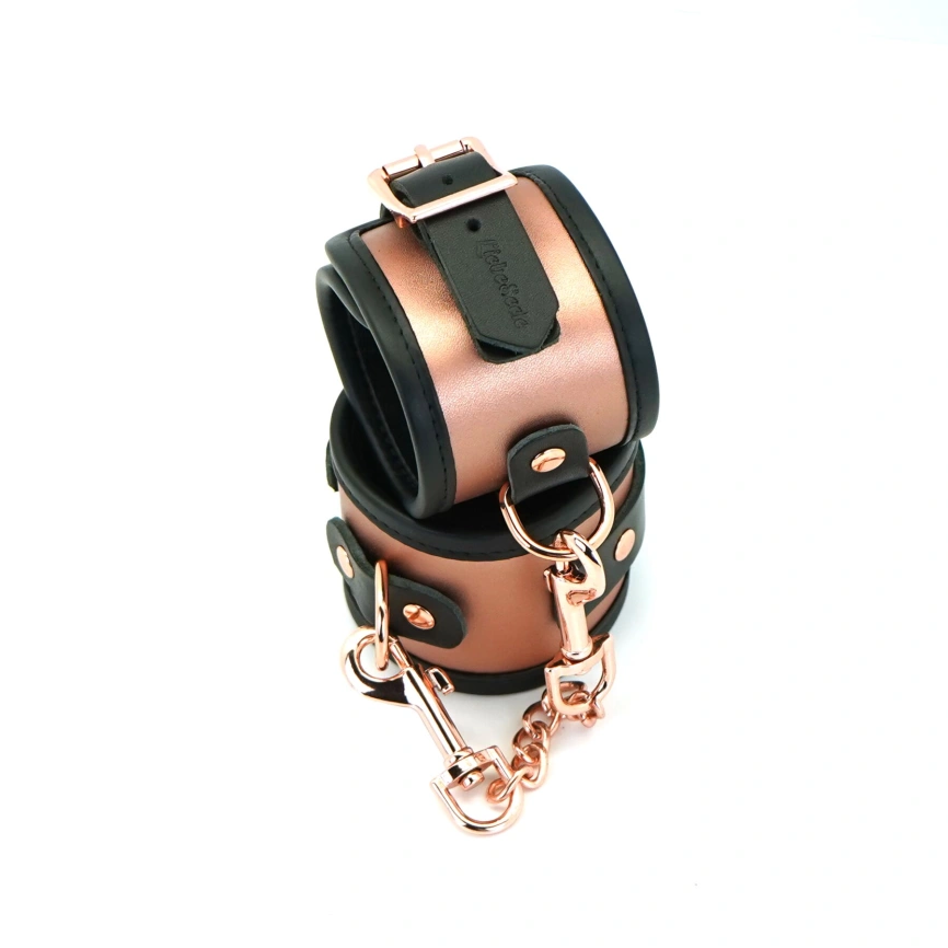 Наручники Liebe Seele Rose Gold Memory Wrist Cuff, натуральная кожа, розовое золото фото 2