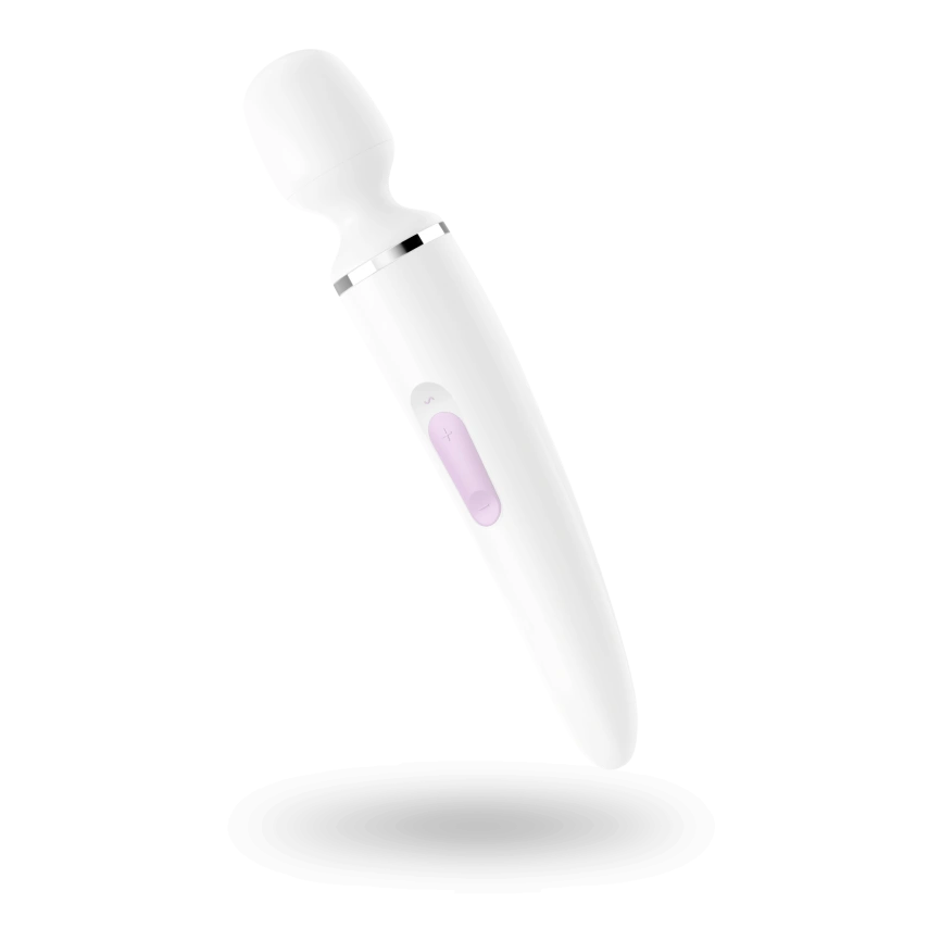 Вибромассажер Satisfyer Wand-er Woman (White/Chrome), водонепроницаемый, мощный, размер XXL фото 2