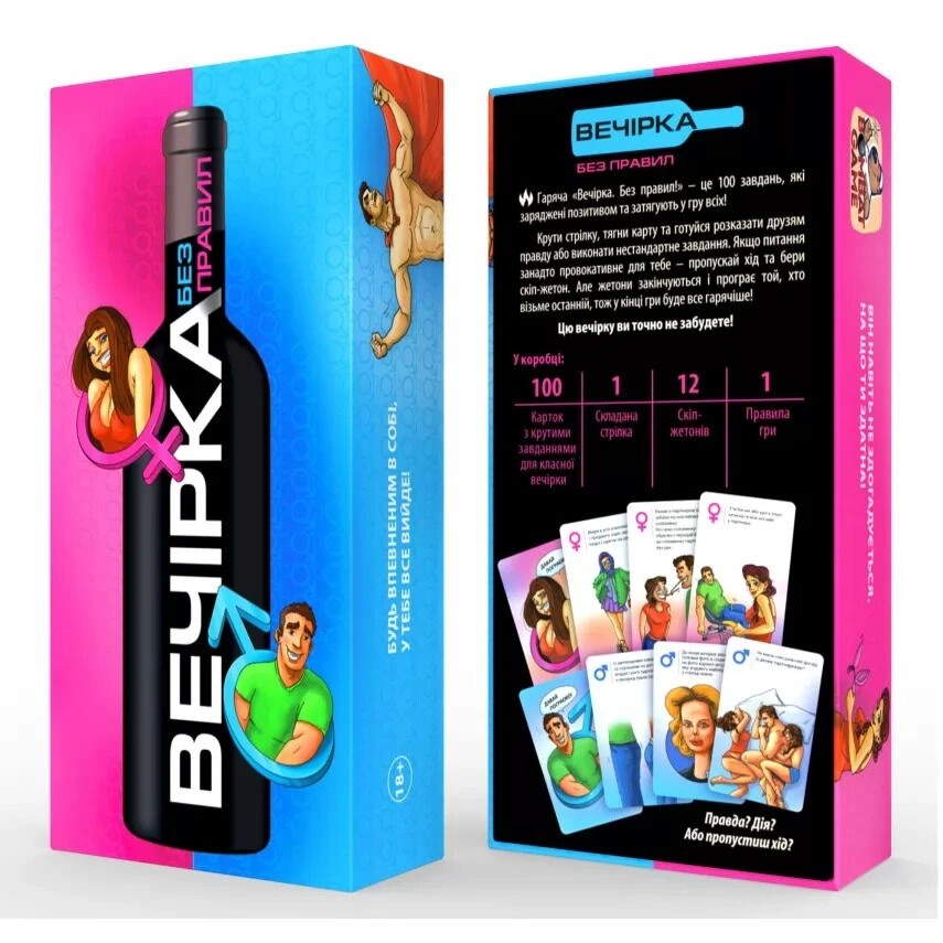 Игра для зажигательной вечеринки «Вечірка. Без правил» (UA) фото 2