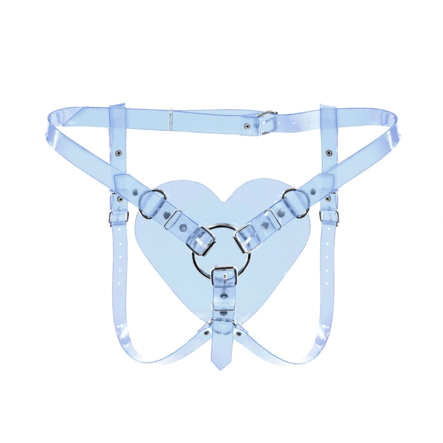 Трусики Сердце для страпона Feral Feelings - Hearts Strap-on Belt Trasparent фото 1