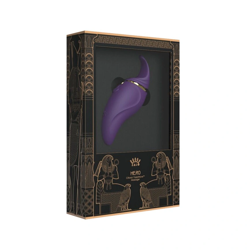 Вибратор 2в1 с язычком Zalo — Hero Twilight Purple, кристалл Swarovski фото 16