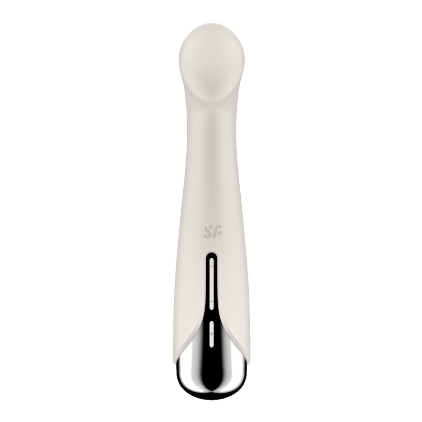 Вібратор з ротацією Satisfyer Spinning G-Spot 1 Beige, плоский майданчик для стимуляції точки G фото 6