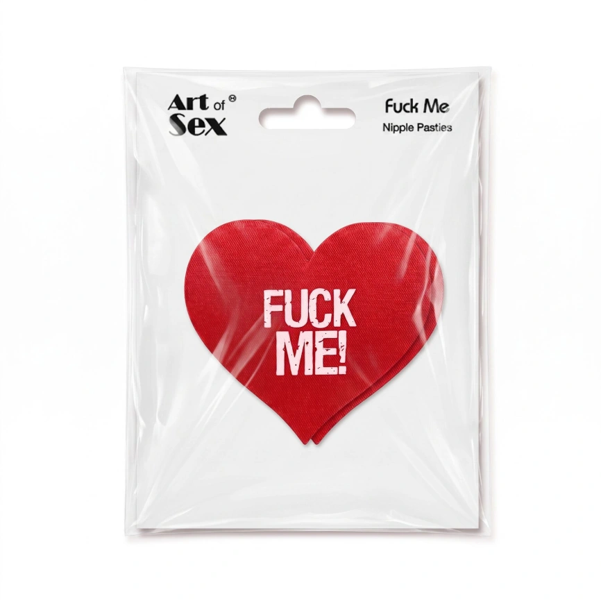 Пестис-сердечки Art of Sex - Fuck me, красный фото 3